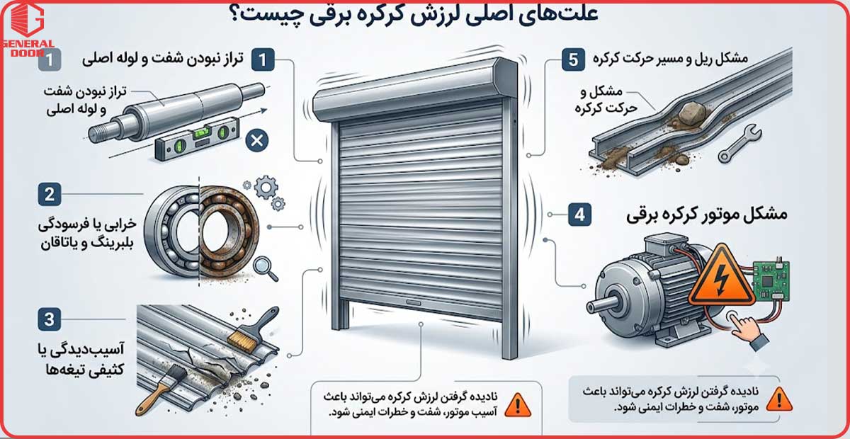 علتهای اصلی لرزش کرکره برقی چیست؟