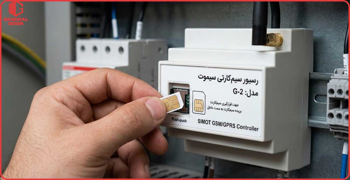 تصویر قرارگیری سیمکارت درون اسلات دستگاه سیموت