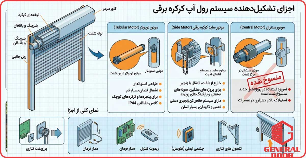 کرکره برقی رول آپ
